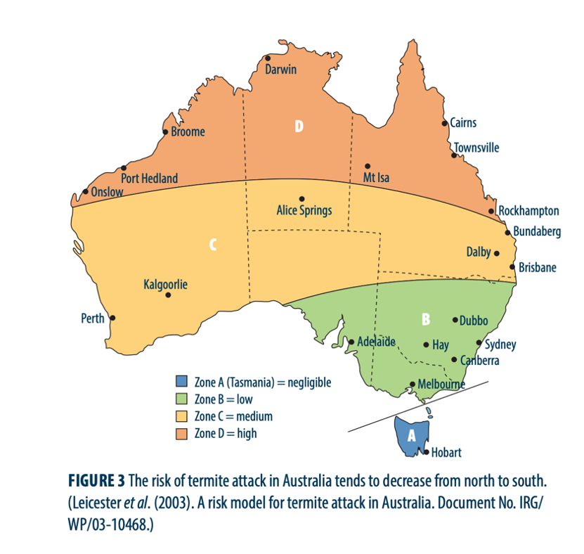 Termite Risk & Termite Damage Map of Australia